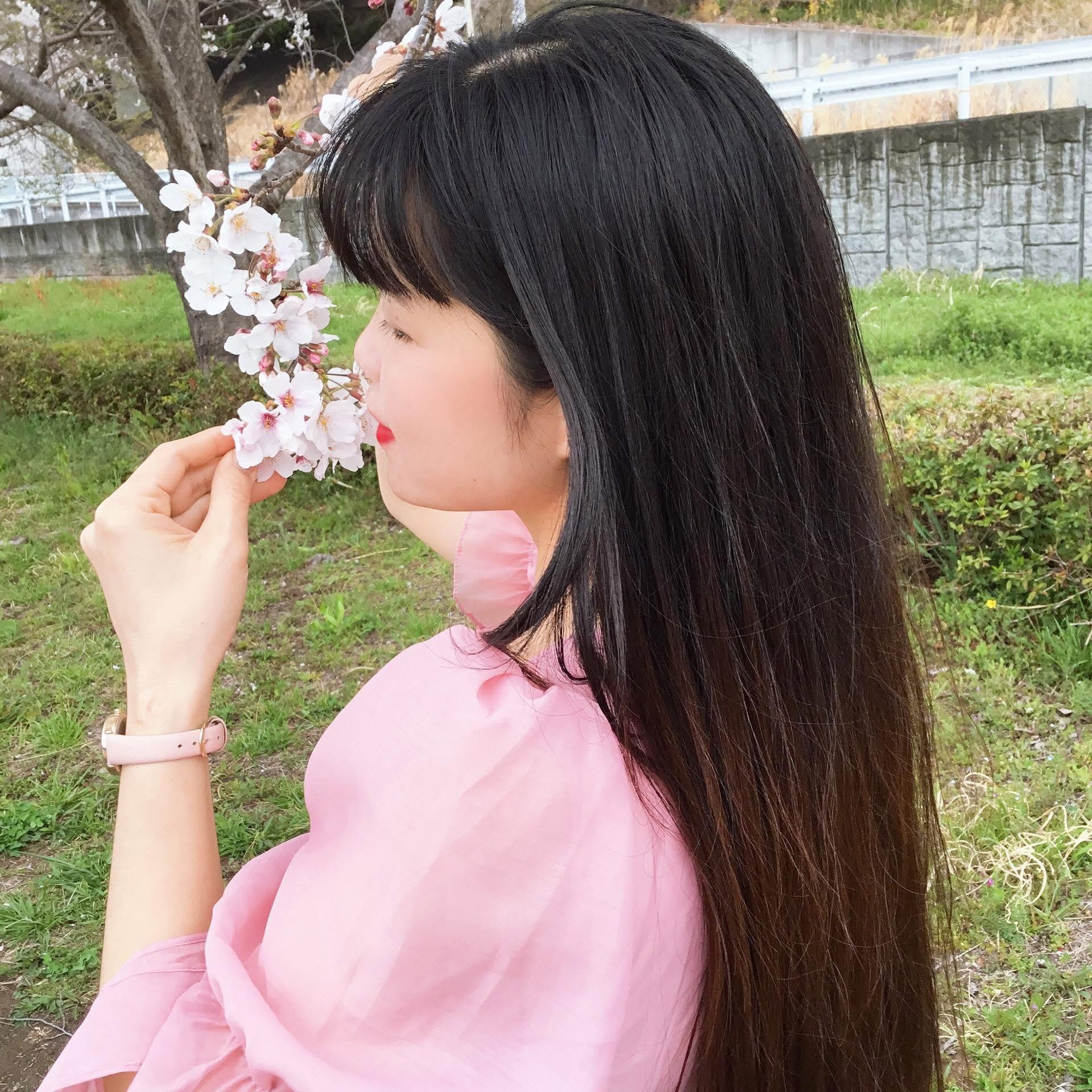 Woman in Pink with Cherry Blossoms — © SIGIL