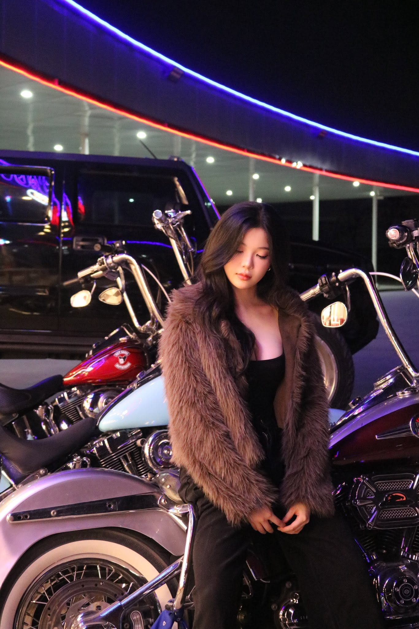Neon Night Rider Portrait — © SIGIL